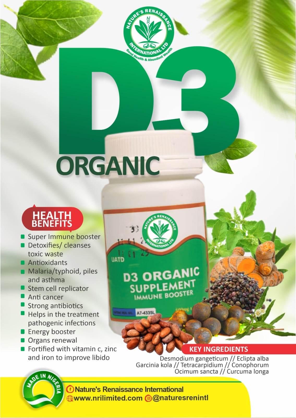 D3 ORGANIC SUPPLEMENT-IMMUNE BOOSTER